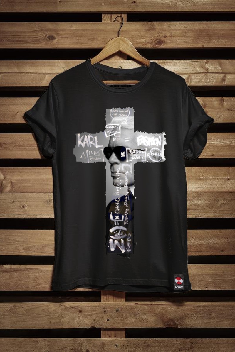 Camiseta de hombre KARL negra