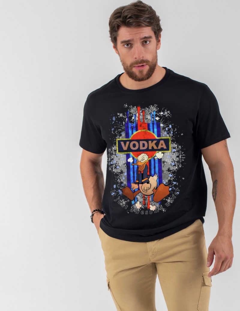 Camiseta de hombre VODKA negro
