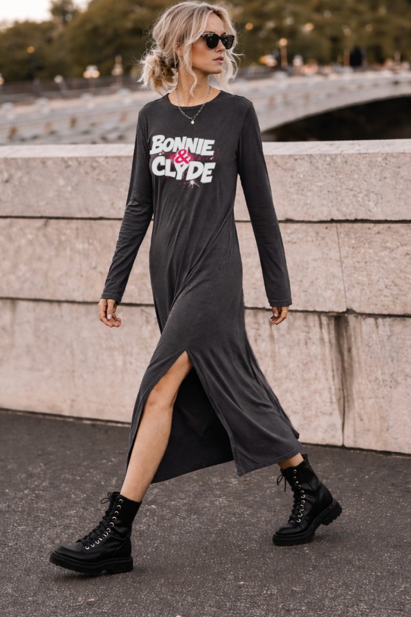 Vestido de mujer LaSaL BONNIE&CLYDE gris oscuro