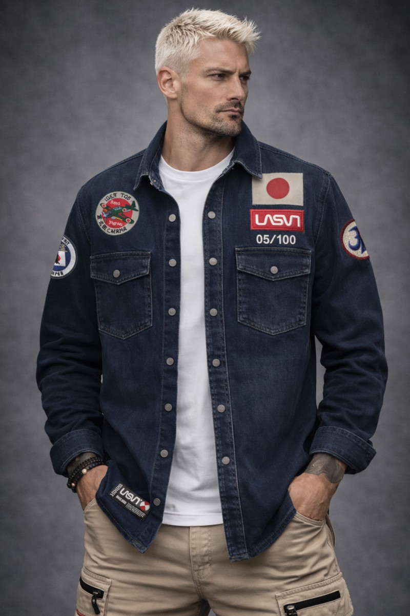 Sobrecamisa de hombre Lasal denim ZERO azul Medio