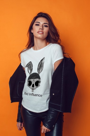 Camiseta mujer Bad influence color...